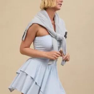 NWT Aerie Strapless Handkerchief Mini Dress